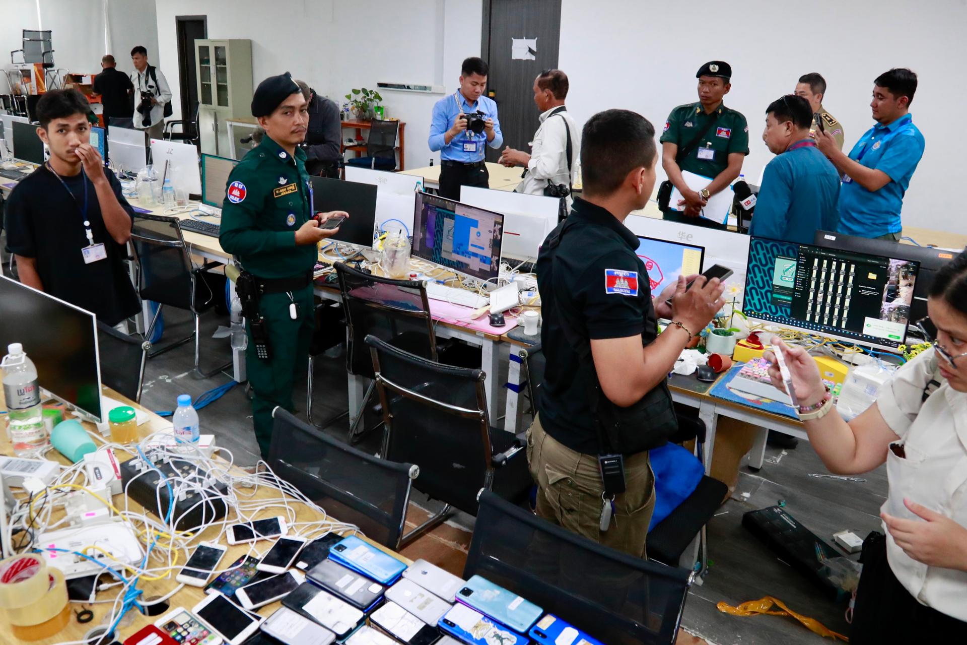 a scam center to j in Phnom Penh, Cambodia,